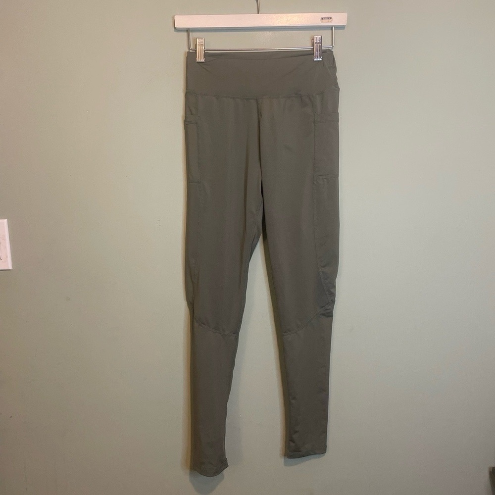 Shein Womens Active Athleisure Yoga High Rise Stretch‎ Leggings Green Small